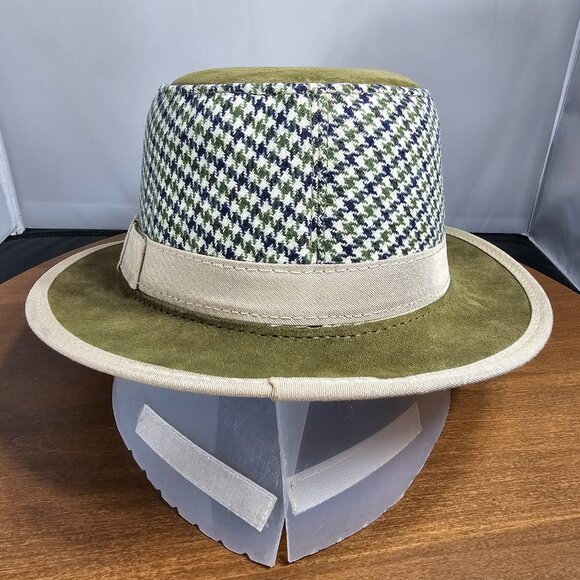 Eco Soho Suede / Fabric Fedora American Hat Makers | Sage | XX-LARGE RARE - Picture 4 of 10